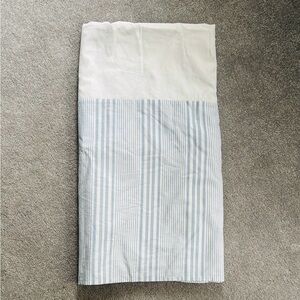 Ralph Lauren Blue and White Cotton Bedskirt